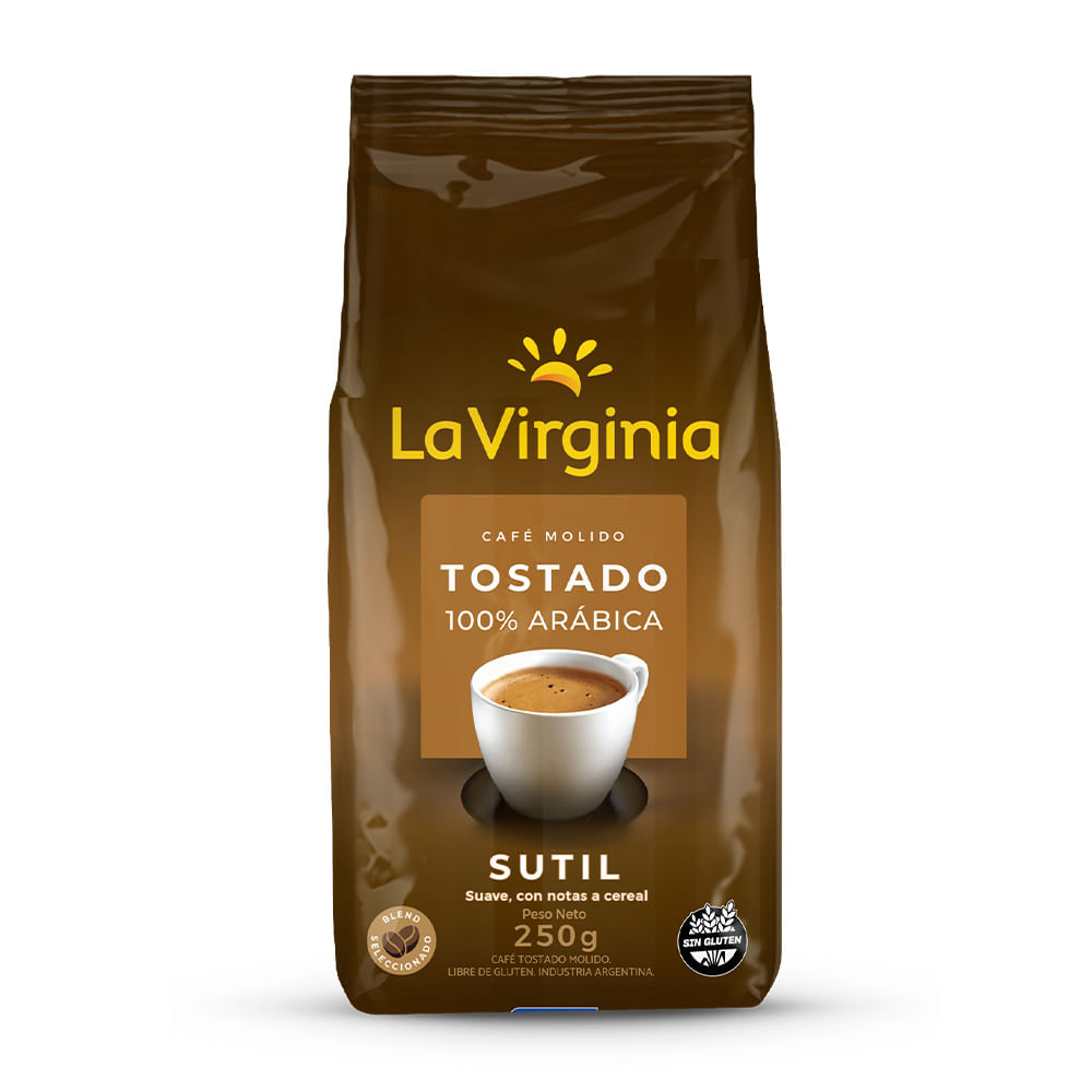 Café Molido Tostado Sutil 250 Grs La Virginia