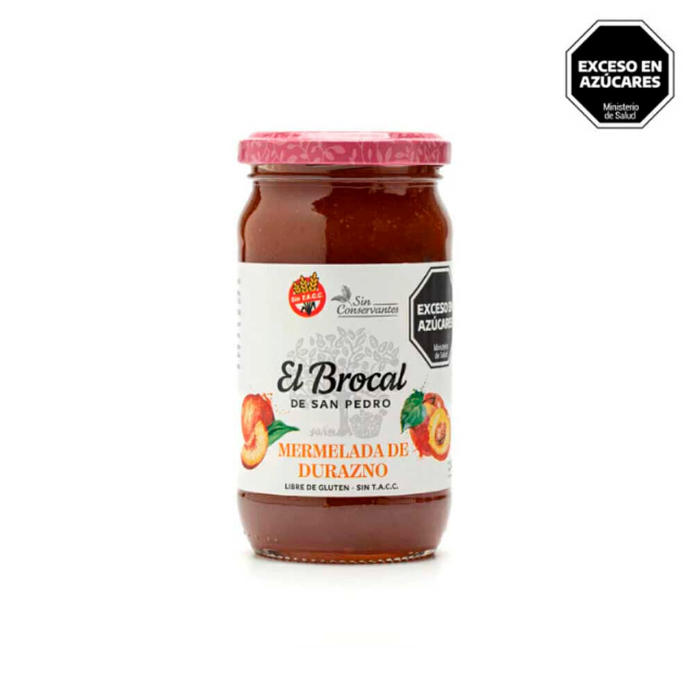 Mermelada Sabor Durazno 420 Grs El Brocal
