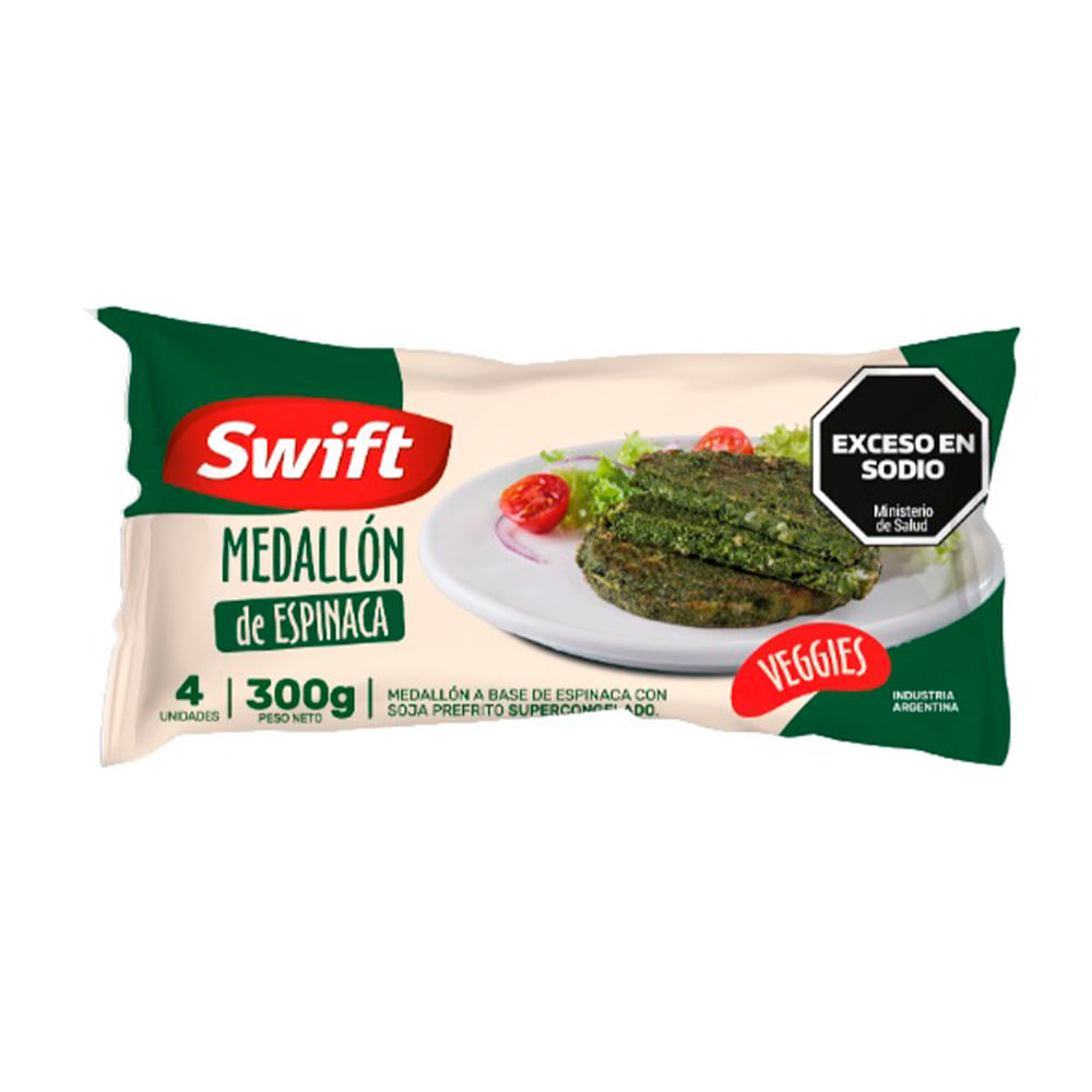 Medallones de Espinaca 300 Grs x 4 Un Swift