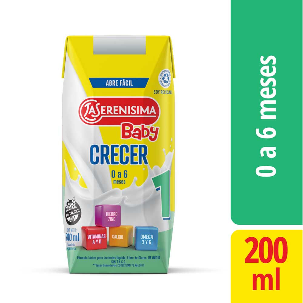 Leche Bebé 1 Crecer 200 Ml La Serenisima