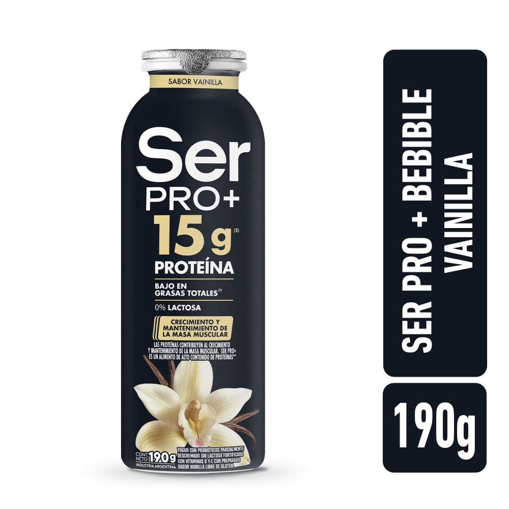 Yogur Bebible Pro+ Con Proteínas Sabor Vainilla 190 Gr Ser