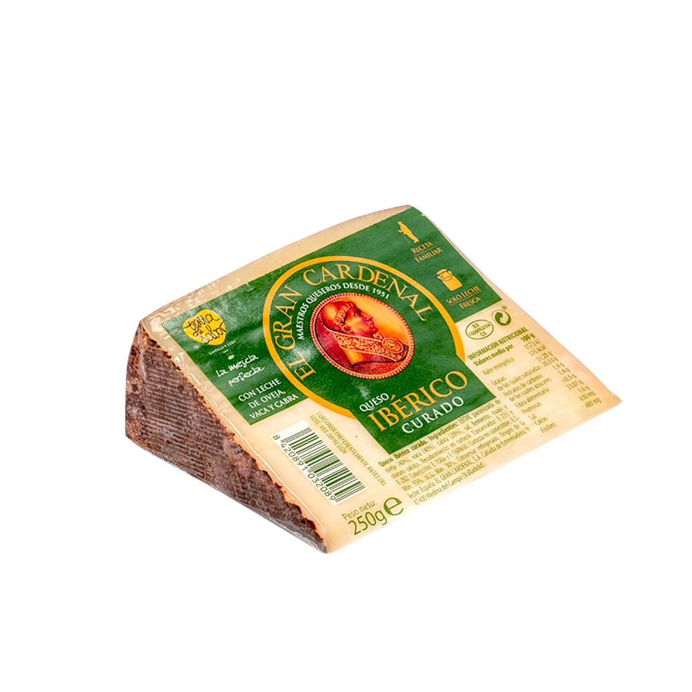 Queso Ibérico Curado x 0.250 Kg El Gran Cardenal