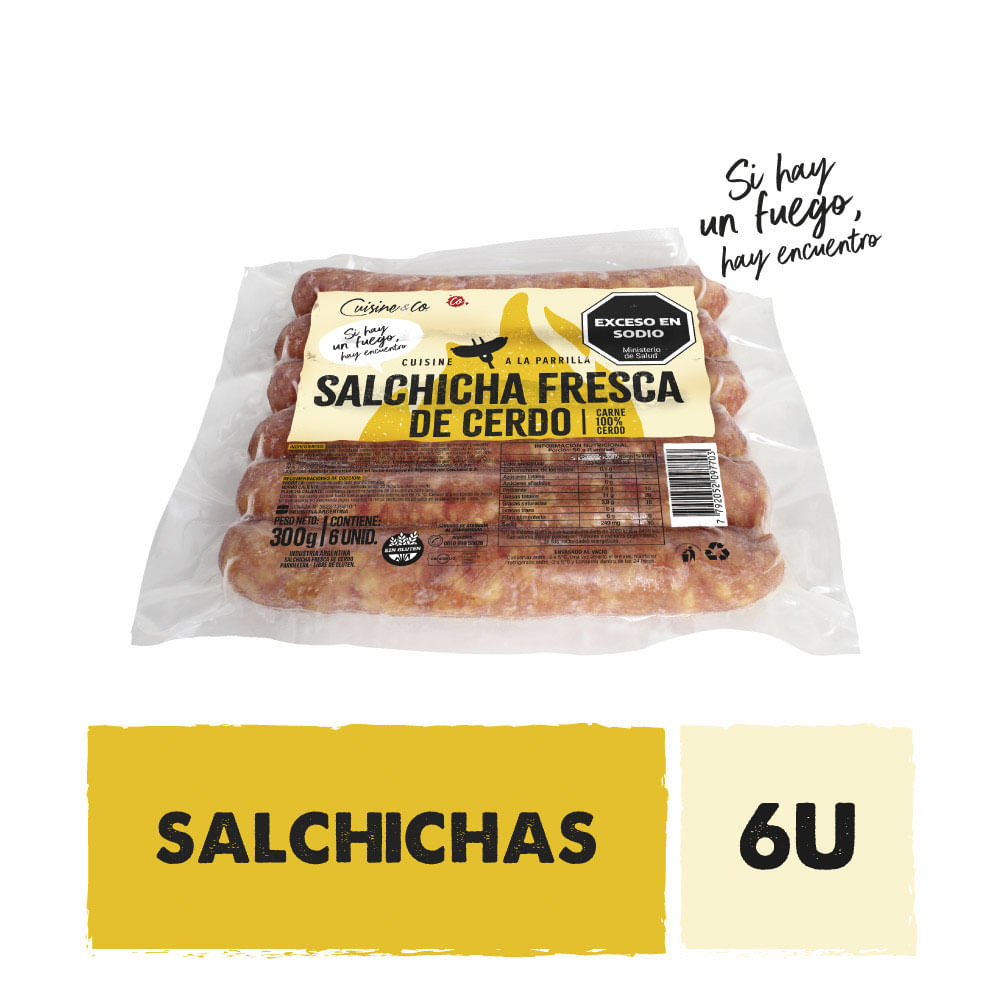 Salchicha Parrillera X 300grs Cuisine&co