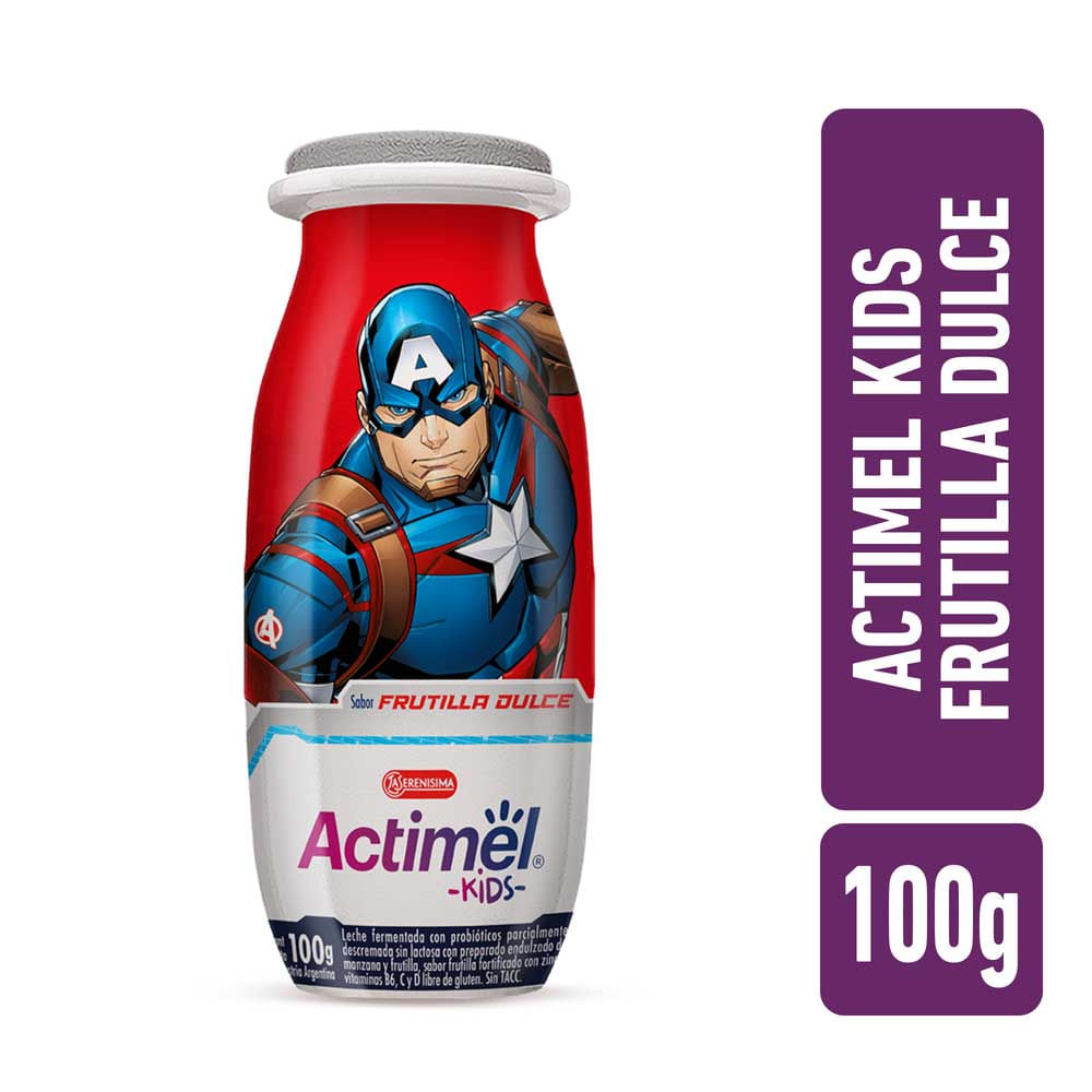 Leche Cultivada Probióticos Sabor Frutilla 100 Grs Actimel