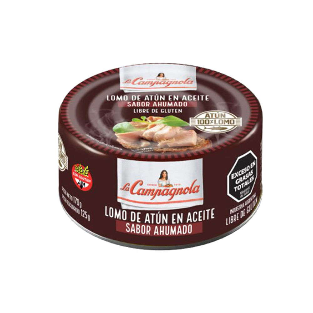 Atún Lomo en Aceite Sabor Ahumado 170 Grs La Campagnola