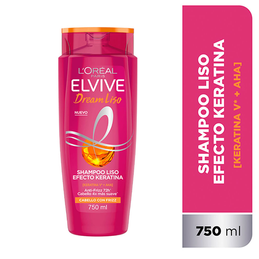 Shampoo Dream Liso Efecto Keratina 750 Ml Elvive