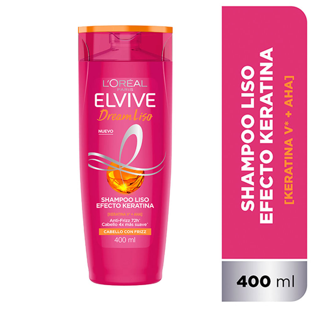 Shampoo Dream Liso Efecto Keratina 400 Ml Elvive