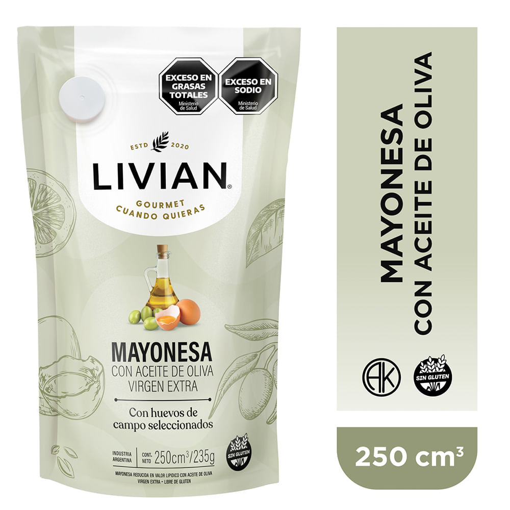Mayonesa con Aceite de Oliva 250 Cc Livian