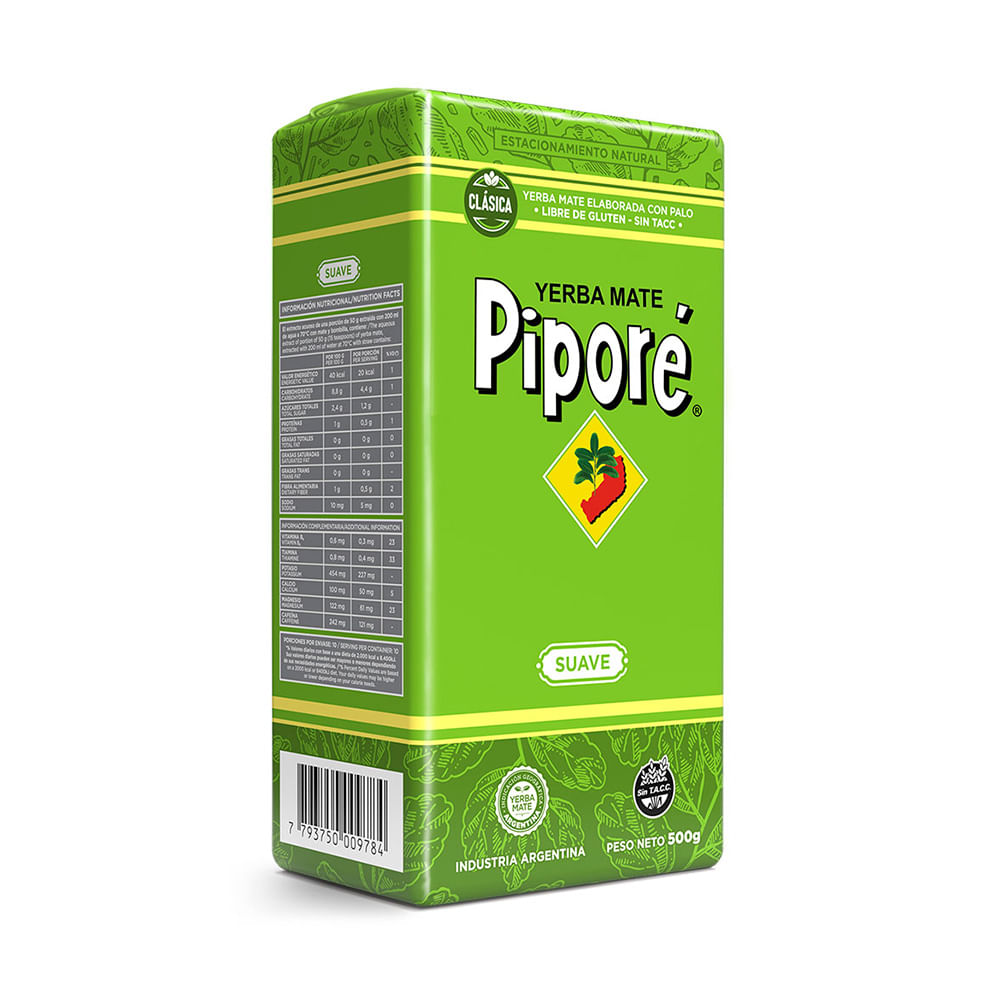 Yerba Mate con Palo Suave Clásica 500 Grs Piporé