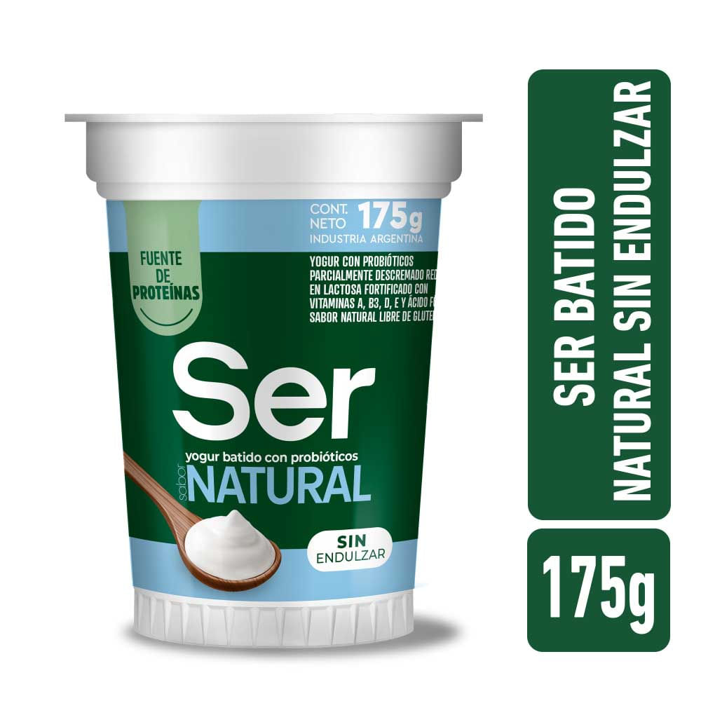 Yogurt Sabor Natural Descremado 175 Grs Ser