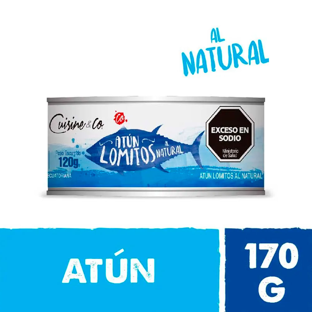 Atún Lomitos al Natural 170 Grs Cuisine & Co Premium