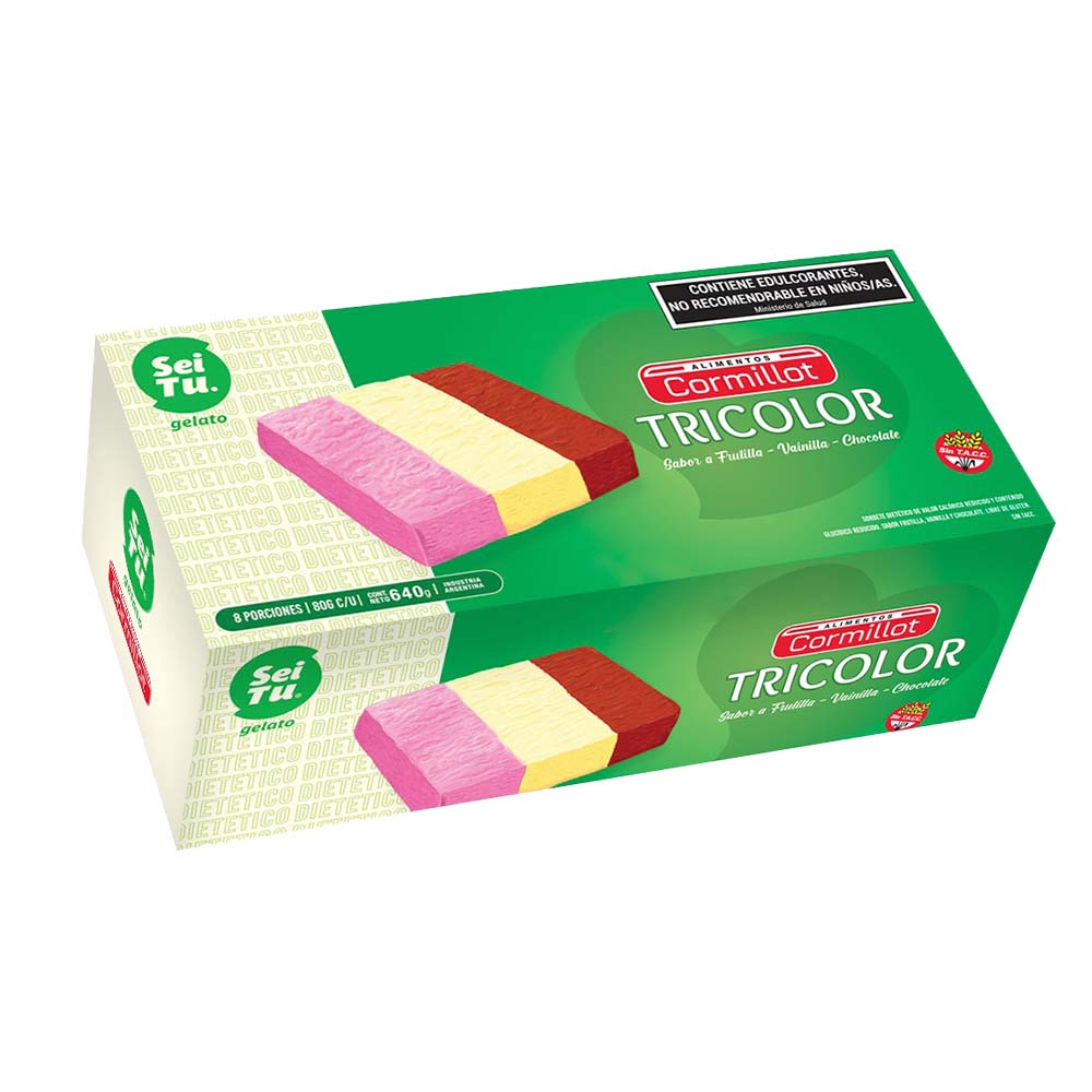Postre Helado Sei Tu Tricolor Dietetico X6