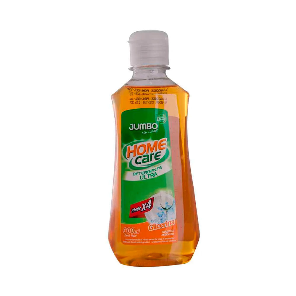 Detergente Lavavajillas Con Glicerina Botella 300 Ml Home Care