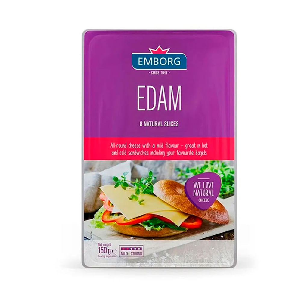 Queso Edam Feteado 0.15 Kg Emborg