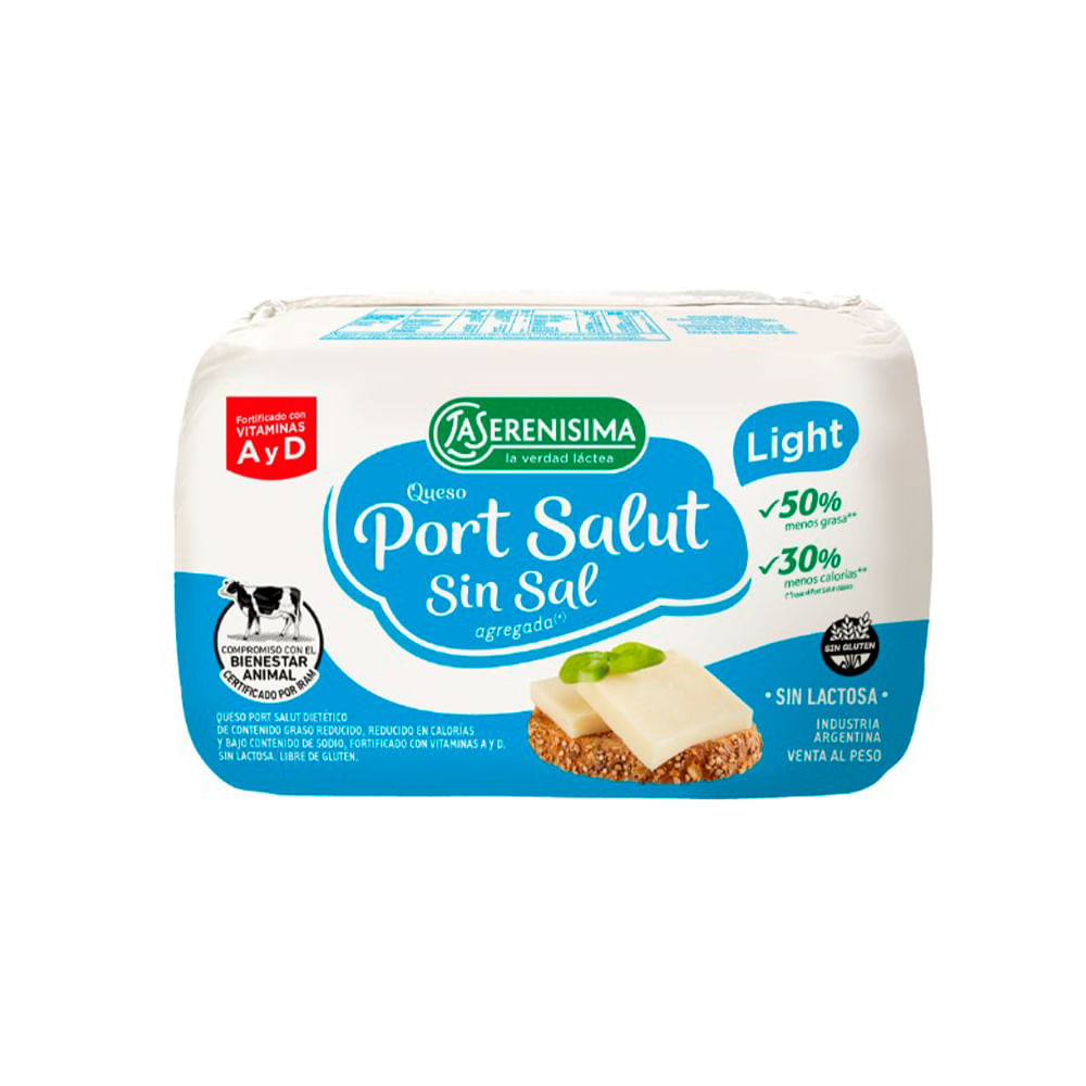 Queso Port Salut Sin Sal X Kg La Serenisima