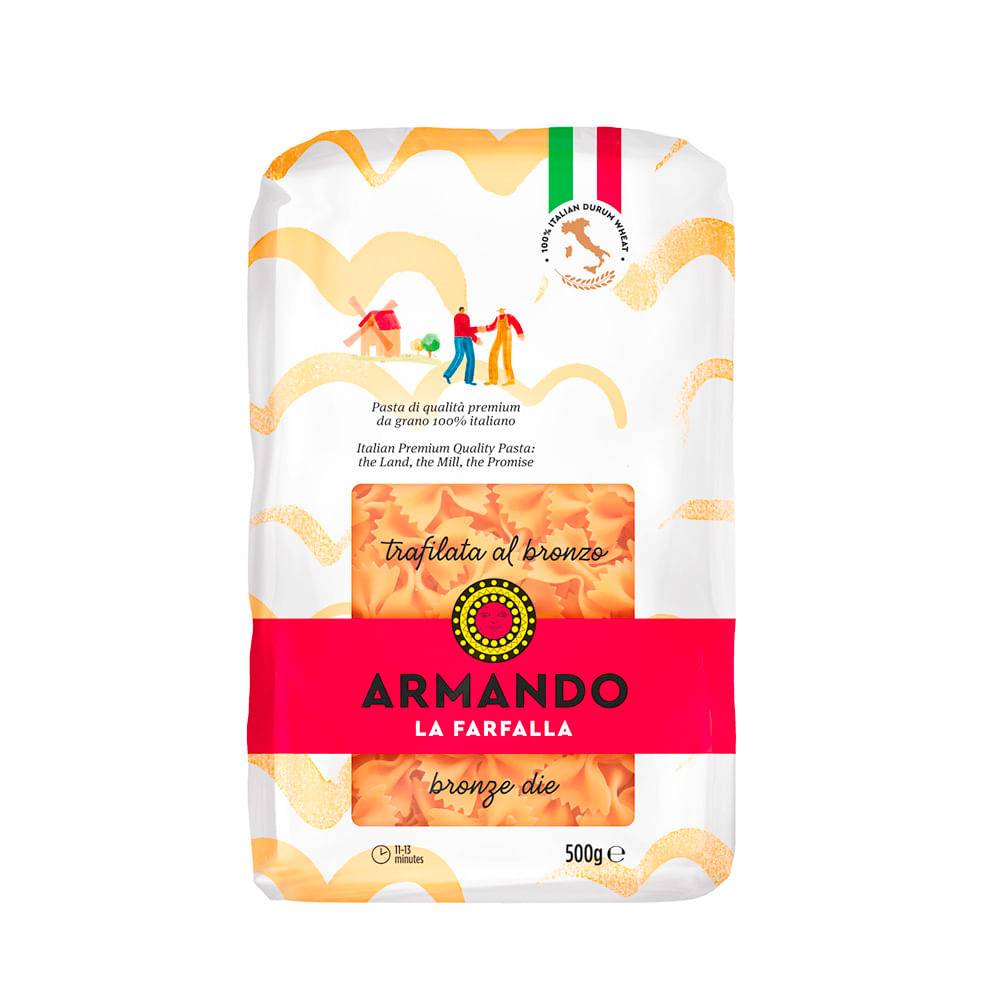 Fideos Farfalle 500 Grs Armando