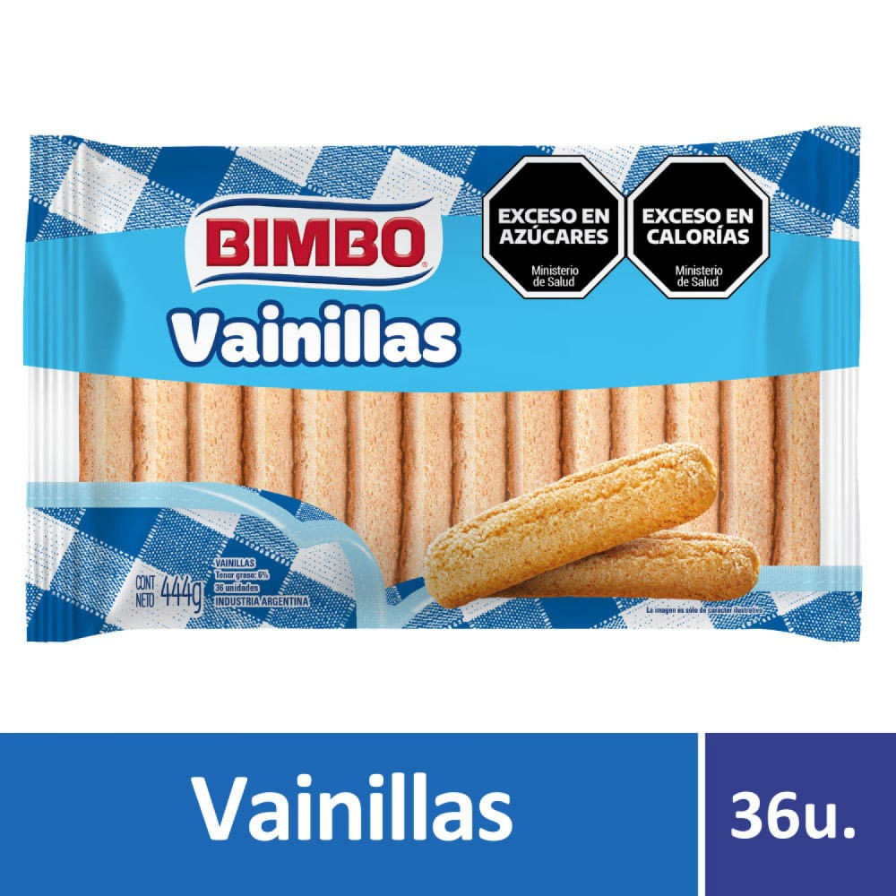 Bizcochos Sabor Vainilla 444 Grs x 36 Un Bimbo