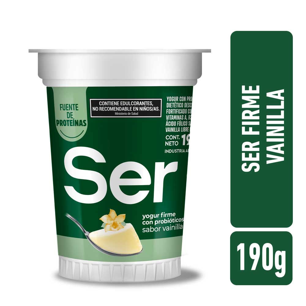Yogurt Sabor Vainilla Descremado 190 Grs Ser
