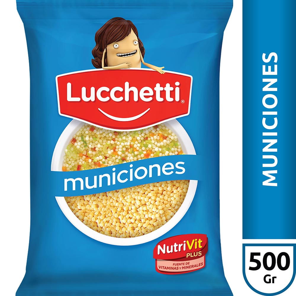 Fideos Municiones 500 Grs Lucchetti