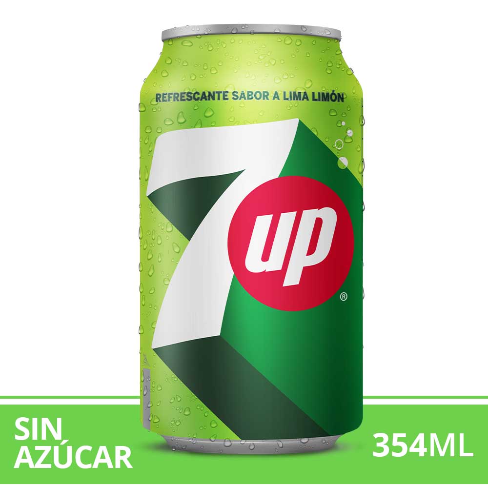 Gaseosa Sin Azúcar Sabor Lima Limón 354 Ml 7 Up