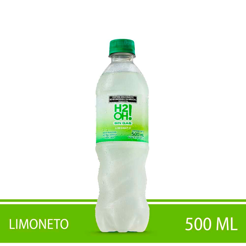 Agua Sin Gas Sabor Limón 500 Ml H2Oh