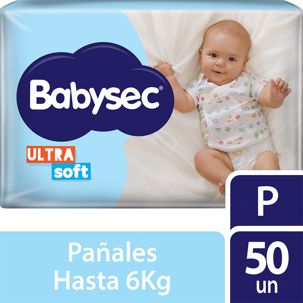 Pañales Ultrasoft P x 50 Un Babysec