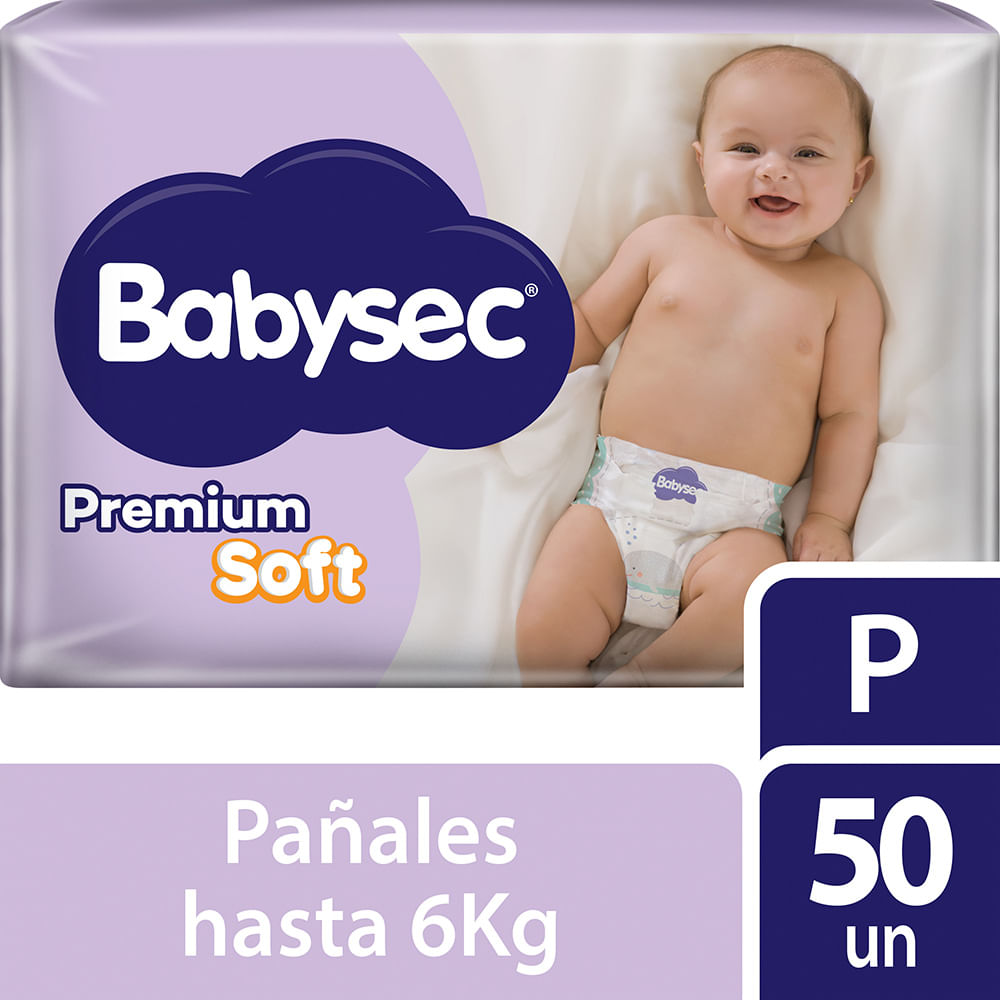 Pañales Premium Soft P x 50 Un Babysec