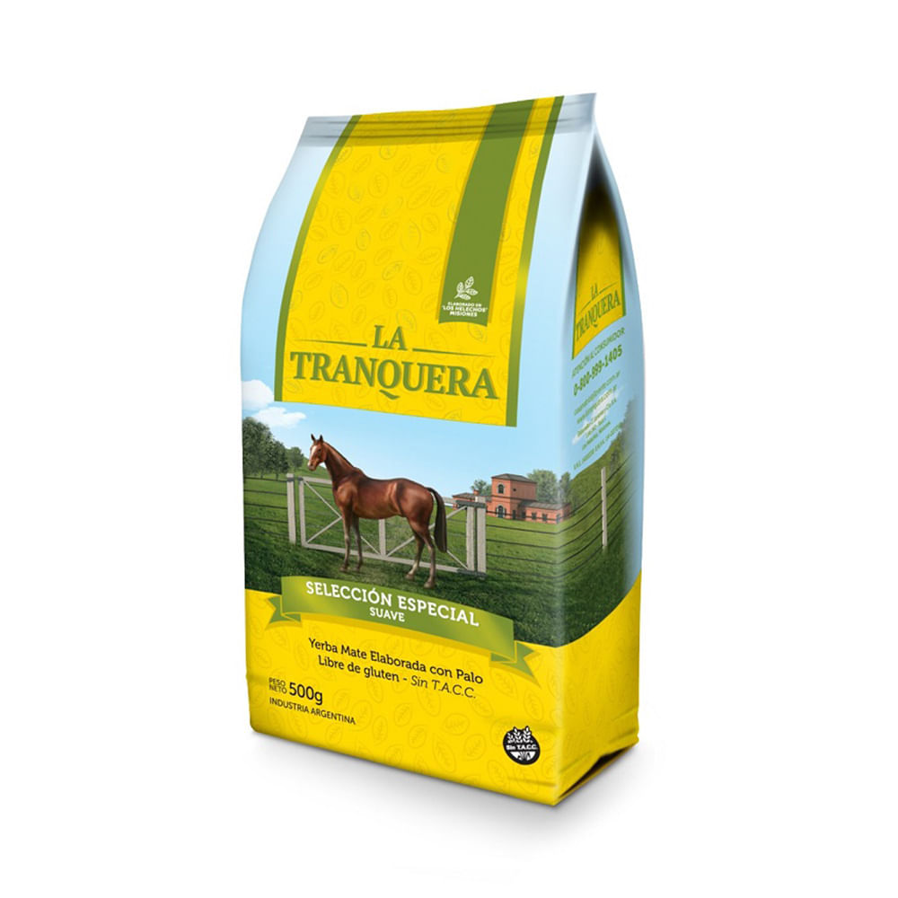 Yerba Mate Suave con Palo Selección Especial 500 Grs La Tranquera