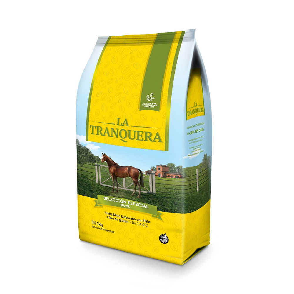 Yerba Mate con Palo Suave Selección Especial 1 Kg La Tranquera