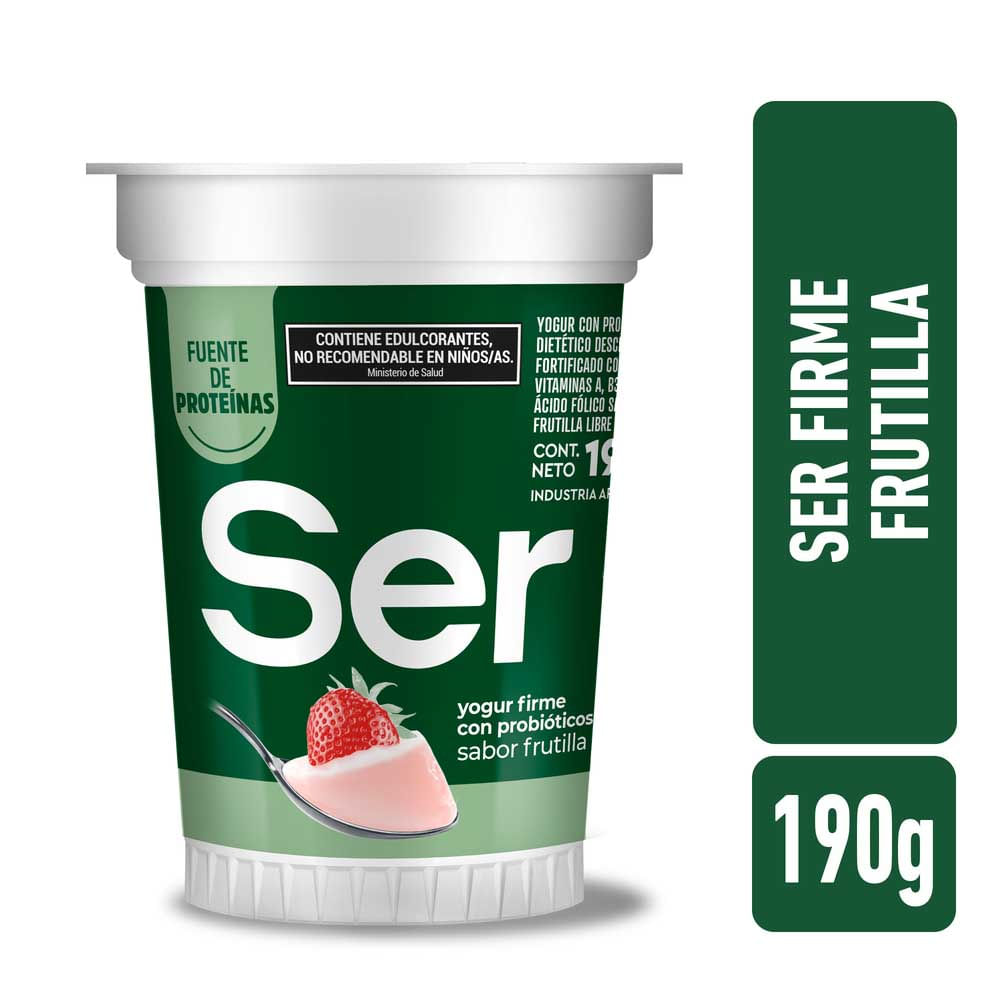 Yogur Firme Sabor Frutilla 190 Grs Ser