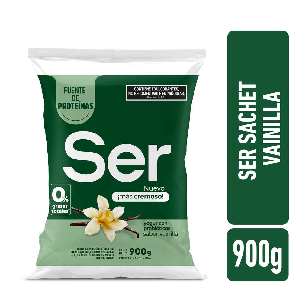 Yogurt Sabor Vainilla Descremado 900 Grs Ser