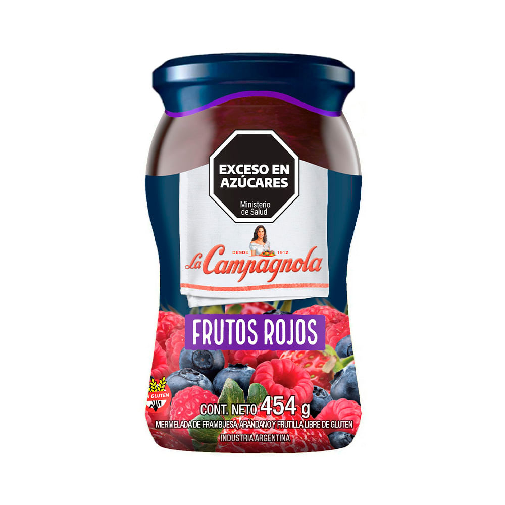 Mermelada Mousse Sabor Frutos Rojos 454 Grs La Campagnola