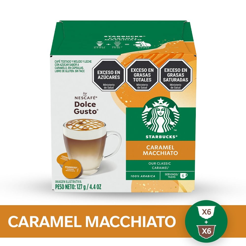Café Sabor Caramel Macchiato 127 Grs x 12 Un Dolce Gusto Starbucks