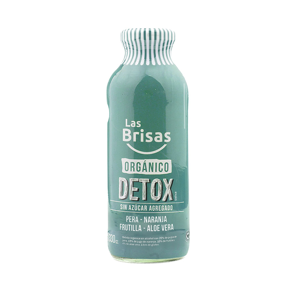 Jugo Orgánico Sabor Pera, Naranja, Frutilla y Aloe Vera 330 Cc Las Brisas