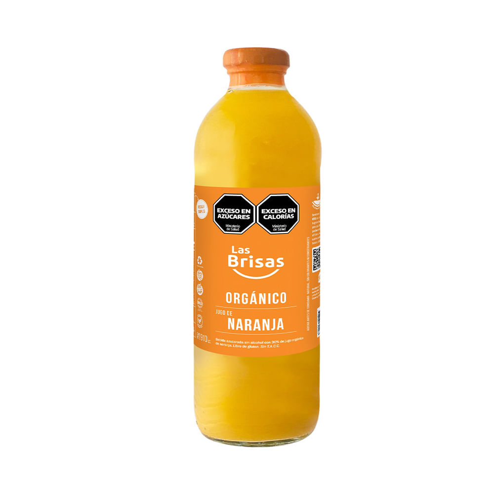 Jugo Orgánico Sabor Naranja 910 Cc Las Brisas