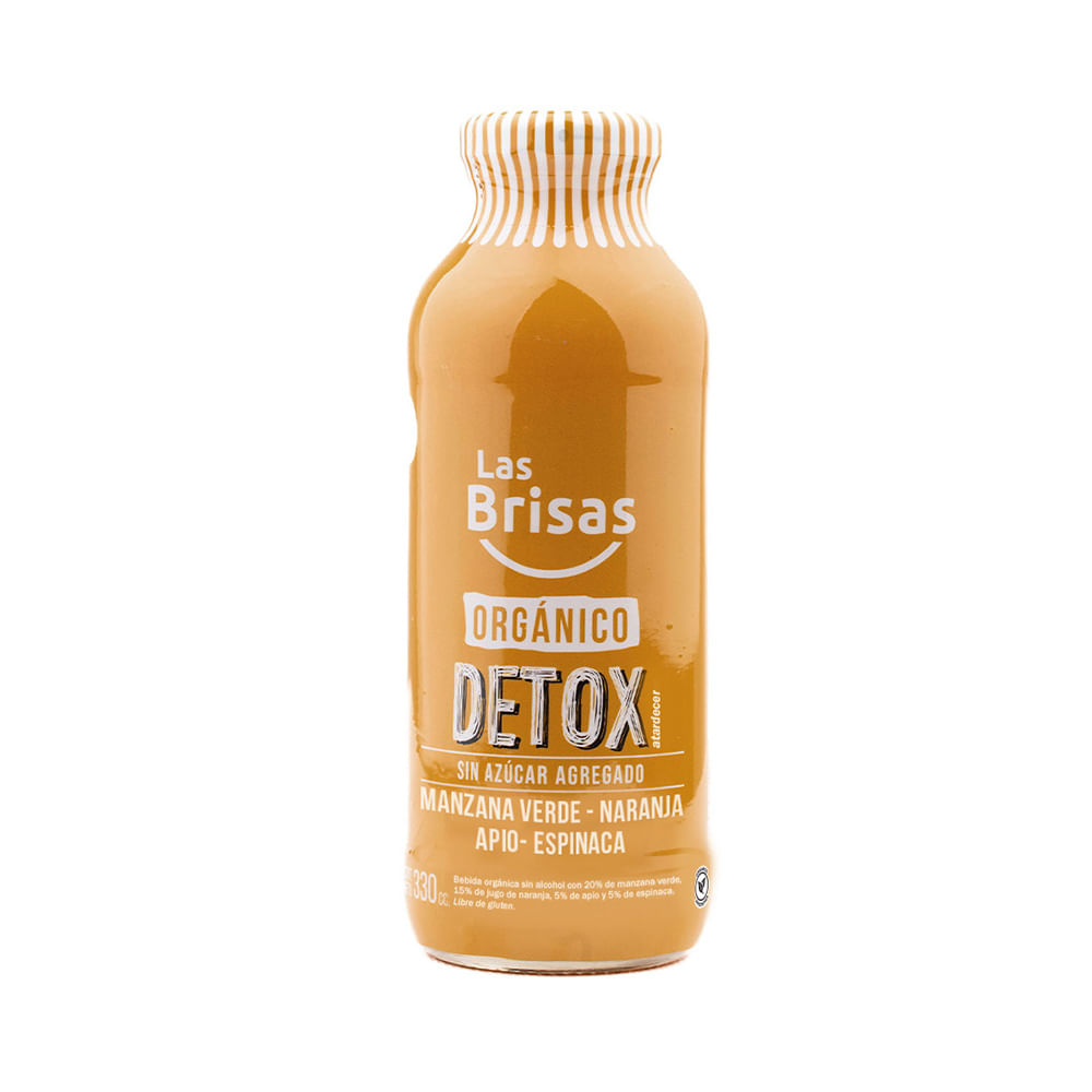 Jugo Orgánico Sabor Manzana, Naranja, Apio y Espinaca 330 Cc Las Brisas
