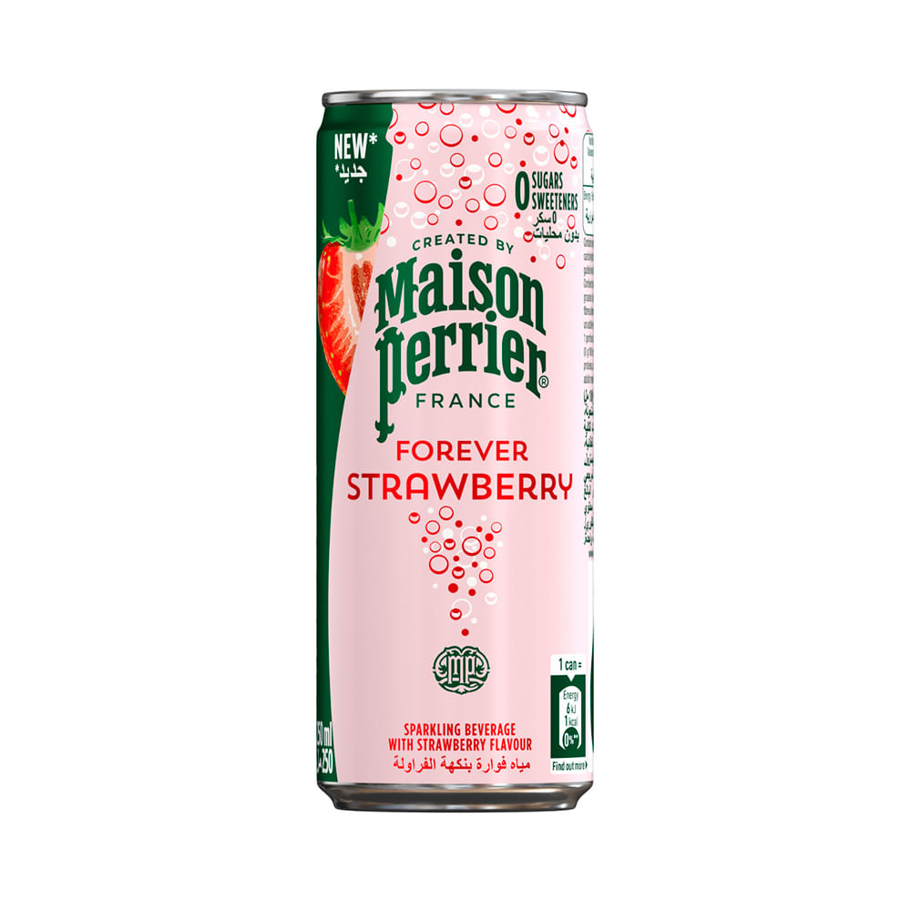 Agua Gasificada Sabor Frutilla 250 Ml Maison Perrier