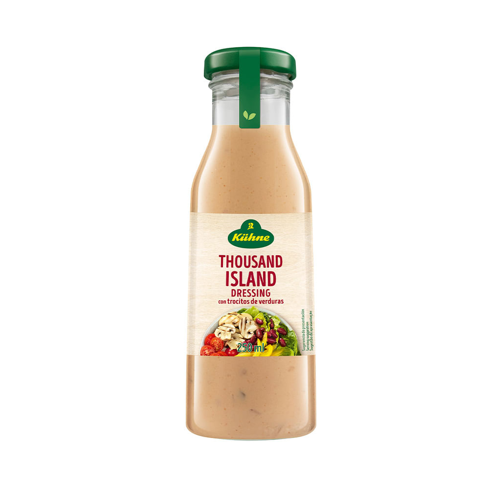 Aderezo Mil Islas con Trocitos de Verduras 250 Ml Kuhne