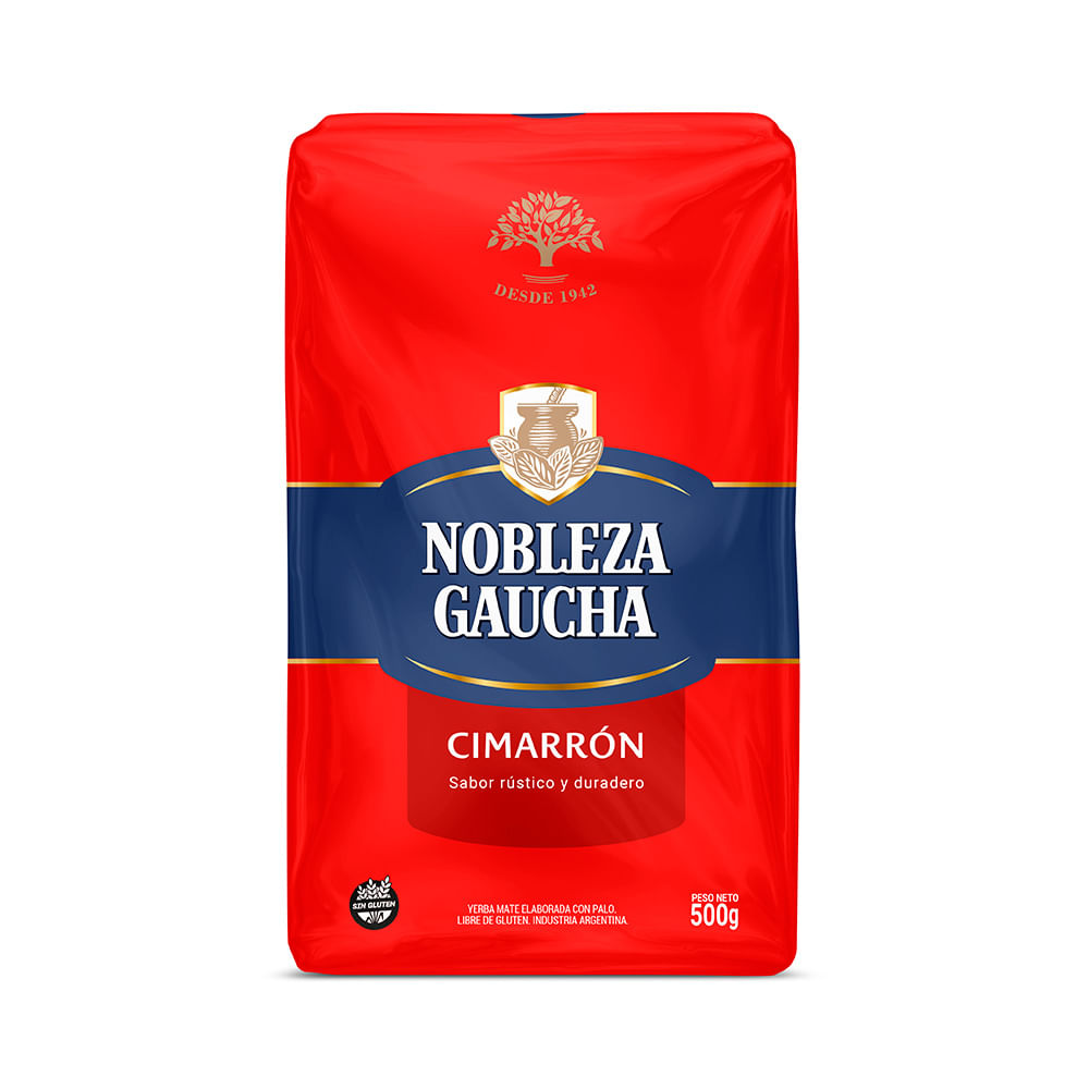 Yerba Mate con Palo Cimarrón 500 Grs Nobleza Gaucha