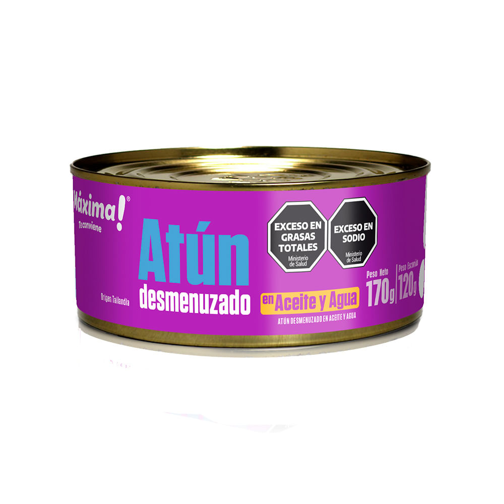 Atún Desmenuzado en Aceite y Agua 170 Grs Maxima Impo