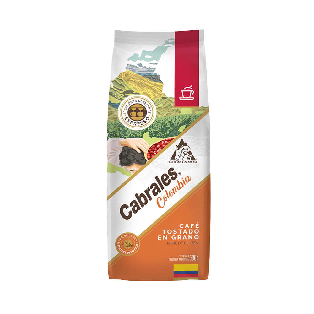 Café En Grano Colombiano X 500 Grs Cabrales