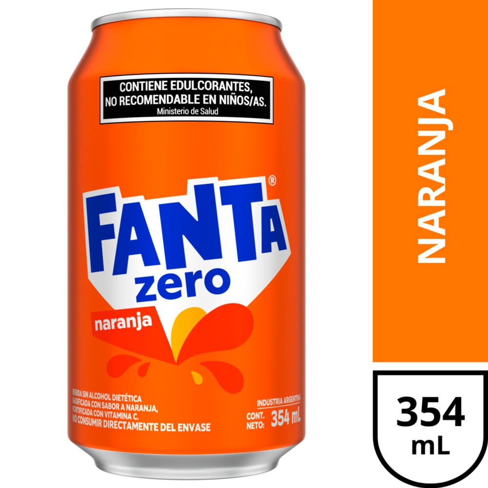 Gaseosa Zero Naranja 354 Ml Fanta