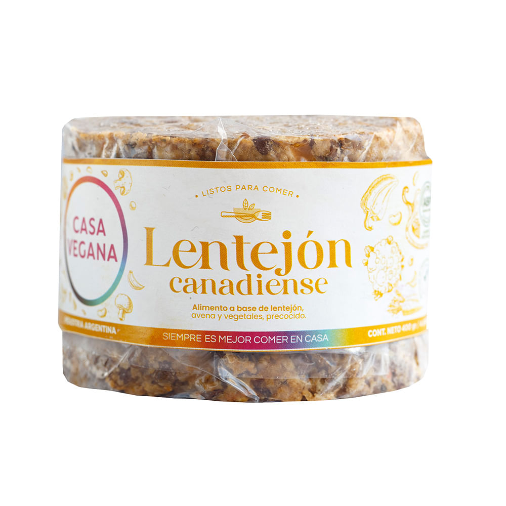 Medallones de Verduras Sabor Lentejón Canadiense 400 Grs x 4 Un Casa Vegana