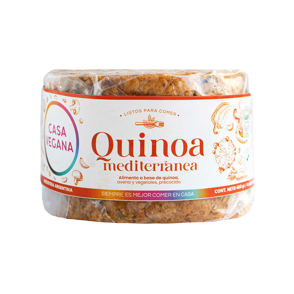 Medallones de Verduras Quinoa Mediterránea 400 Grs x 4 Un Casa Vegana