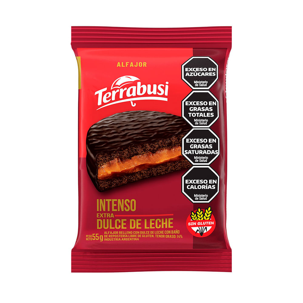 Alfajor Sabor Dulce de Leche 55 Grs Terrabusi