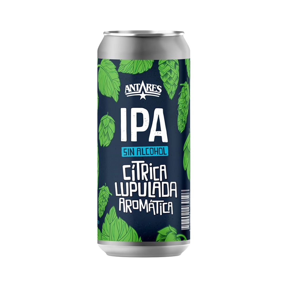Cerveza IPA Sin Alcohol 473 Cc Antares