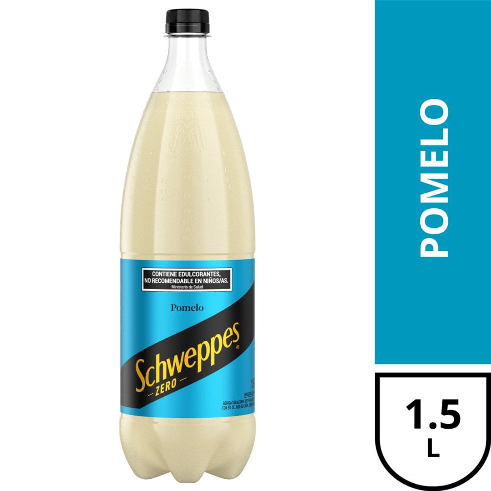 Gaseosa Sin Azúcar Sabor Pomelo 1.5 Lts Schweppes