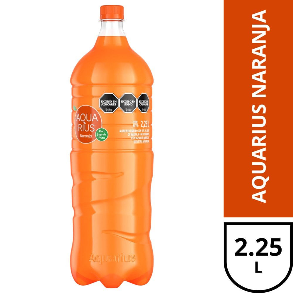 Agua Saborizada Sabor Naranja 2.25 Lts Aquarius