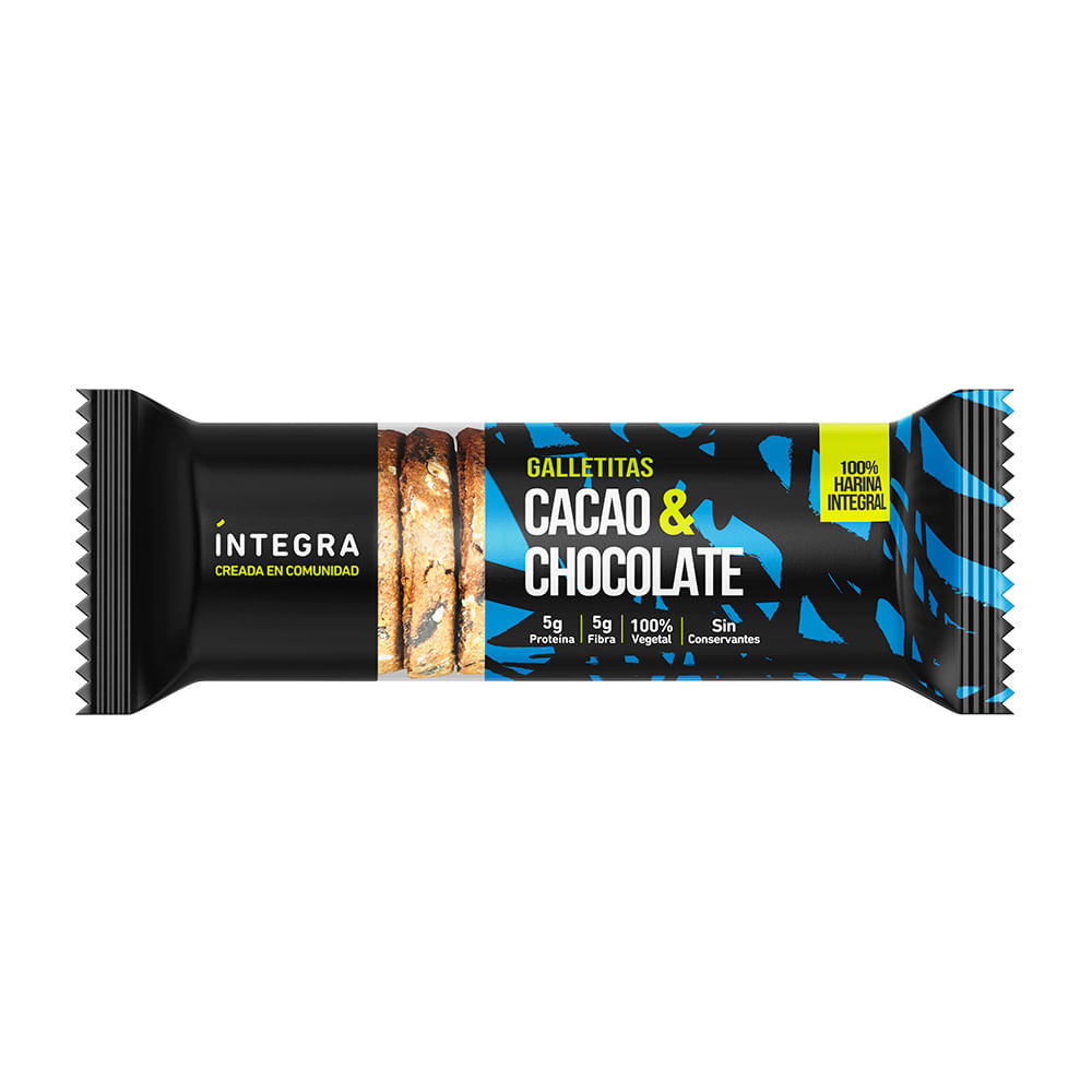 Galletitas Integrales Sabor Cacao y Chocolate 200 Grs Integra