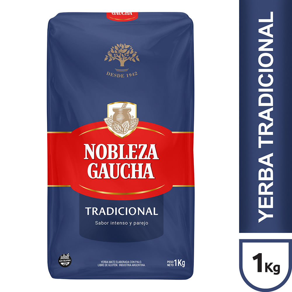 Yerba Mate con Palo 1 Kg Nobleza Gaucha